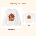 Daddy and Daddy's Little Turkey matching sweatshirt set in White