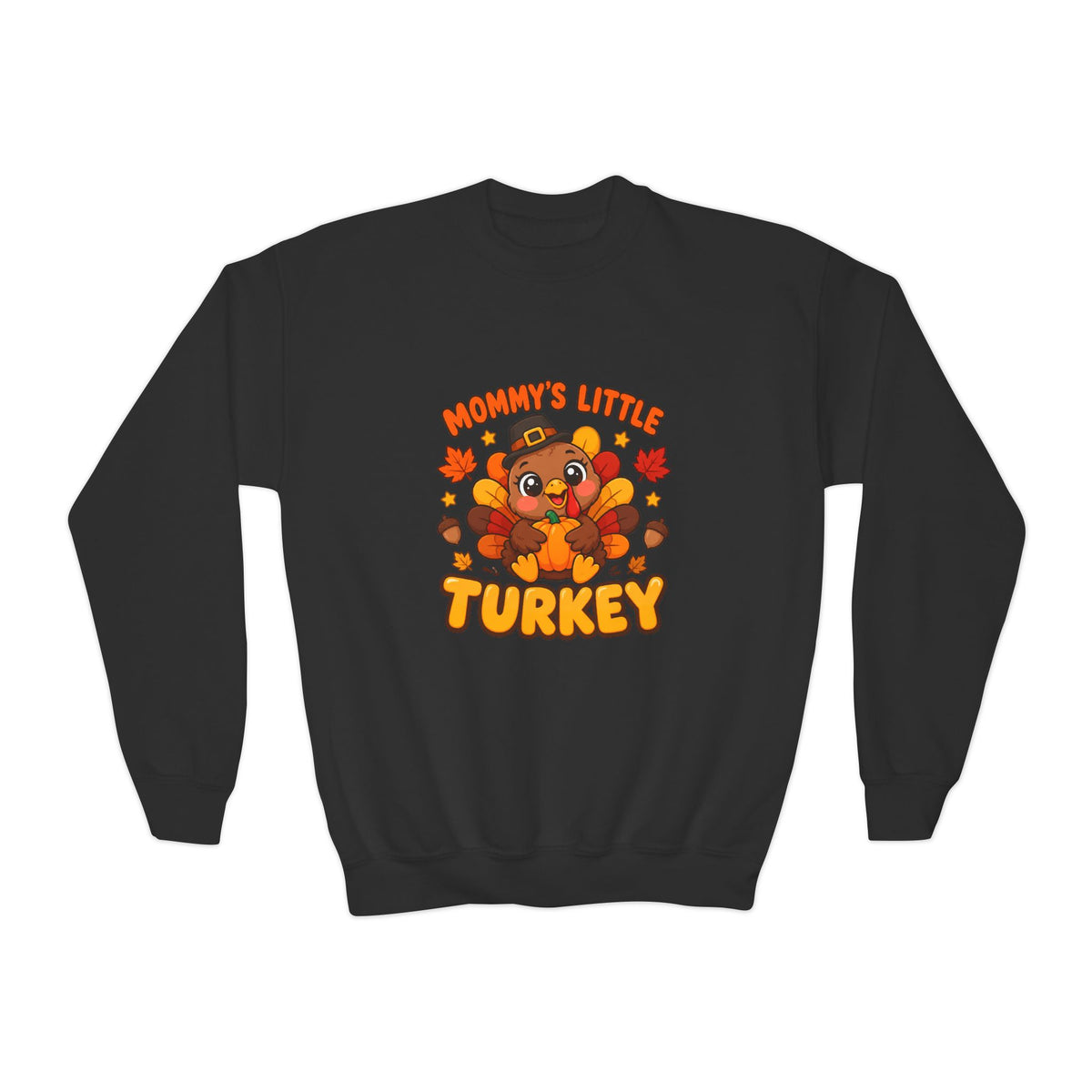 Mommy’s Little Turkey Thanksgiving Youth Crewneck Sweatshirt