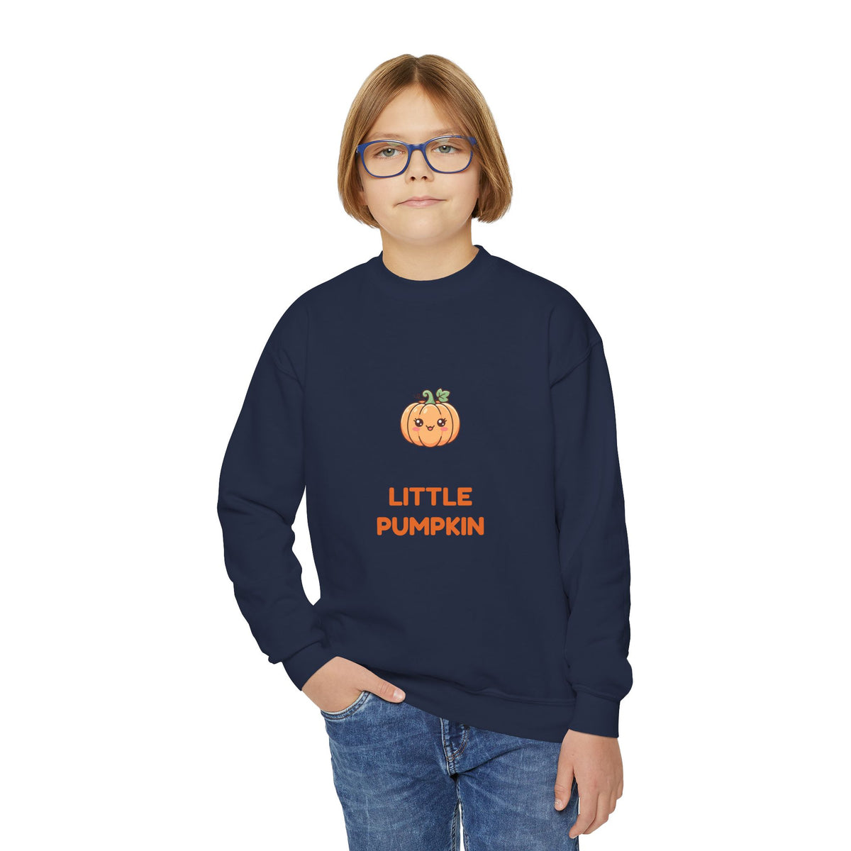 Little Pumpkin Fall Youth Crewneck Sweatshirt
