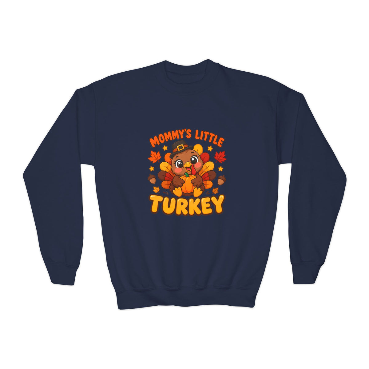 Mommy’s Little Turkey Thanksgiving Youth Crewneck Sweatshirt